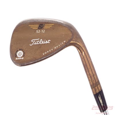 Titleist Vokey Spin Milled SM4 Oil Can Wedge Gap GW 52° 12 Deg Bounce Titleist Vokey BV Steel Wedge Flex Right Handed 35.5in