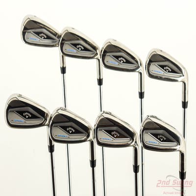 Callaway Paradym Ai Smoke HL Iron Set 4-PW AW True Temper Elevate MPH 85 Steel Stiff Right Handed +1"