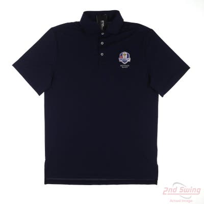 New W/ Logo Ryder Cup Mens Ralph Lauren Polo Small S Navy Blue MSRP $140