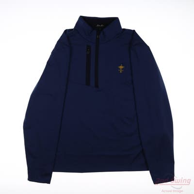 New W/ Logo Ryder Cup Mens Ralph Lauren 1/4 Zip Pullover X-Small XS Blue MSRP $178