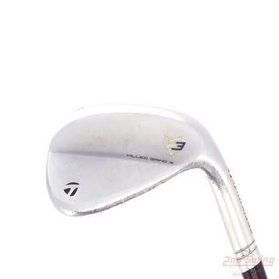 TaylorMade Milled Grind 3 Raw Chrome Wedge Sand SW 56° 12 Deg Bounce SB True Temper Dynamic Gold Tour Issue S200 Steel Stiff Right Handed 35.25in