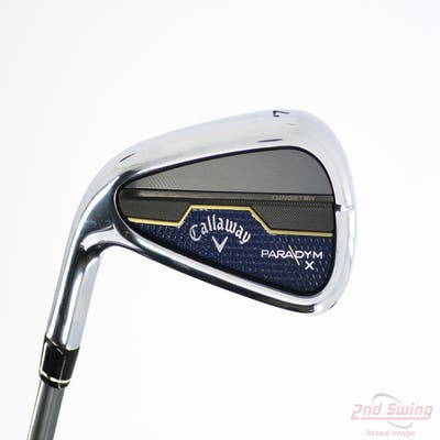 Callaway Paradym X Single Iron 7 Iron Project X HZRDUS Silver Gen4 65 Graphite Regular Left Handed 37.0in
