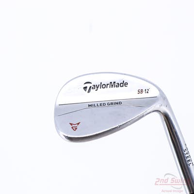 TaylorMade Milled Grind Satin Chrome Wedge Sand SW 56° 12 Deg Bounce SB True Temper Dynamic Gold Steel Wedge Flex Right Handed 35.25in
