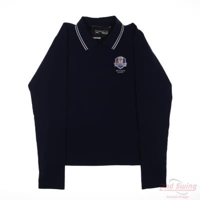 New W/ Logo Ryder Cup Womens Ralph Lauren 1/2 Zip Pullover X-Large XL Navy Blue MSRP $218