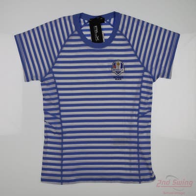 New W/ Logo Ryder Cup Womens Ralph Lauren T-Shirt Medium M Blue MSRP $82