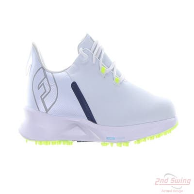 New Mens Golf Shoe Footjoy 2024 Fuel Sport Medium 11.5 White/Navy/Electric Green MSRP $130 55453