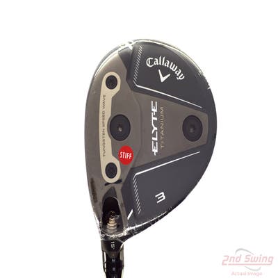 Mint Callaway Elyte Ti Fairway Wood 3 Wood 3W 15° Aretera EC1 Blue 75 Graphite Stiff Left Handed 43.25in