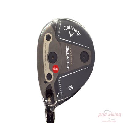 Mint Callaway Elyte Ti Fairway Wood 3 Wood 3W 15° Aretera EC1 Blue 75 Graphite Stiff Left Handed 43.25in