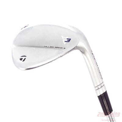 TaylorMade Milled Grind 3 Raw Chrome Wedge Sand SW 56° 8 Deg Bounce LB True Temper Dynamic Gold Tour Issue S200 Steel Stiff Right Handed 35.0in