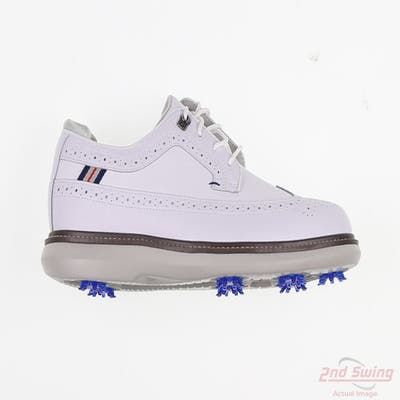 New Mens Golf Shoe Footjoy Traditions Cleated Medium 10 White MSRP $155 57910