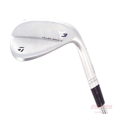 TaylorMade Milled Grind 3 Raw Chrome Wedge Lob LW 58° 11 Deg Bounce SB True Temper Dynamic Gold Tour Issue S200 Steel Stiff Right Handed 34.75in