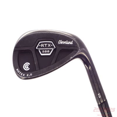 Cleveland 588 RTX 2.0 CB Black Satin Wedge Gap GW 52° 10 Deg Bounce Stock Steel Shaft Steel Wedge Flex Right Handed 35.5in