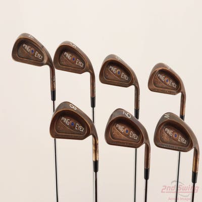 Ping Eye 2 Beryllium Copper Iron Set 4-PW True Temper Elevate MPH 95 Steel Regular Right Handed Blue Dot +1/4"