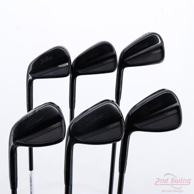 Titleist 2023 T100 Black Iron Set 5-PW True Temper AMT Black R300 Steel Regular Left Handed +1/2"