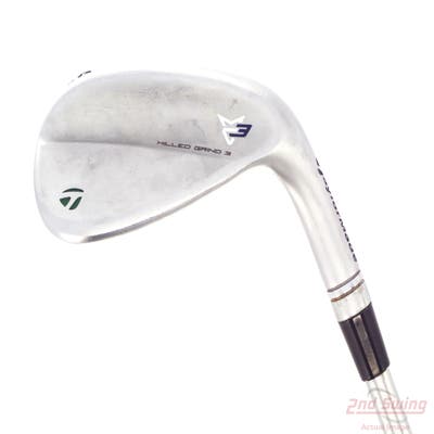 TaylorMade Milled Grind 3 Raw Chrome Wedge Sand SW 54° 13 Deg Bounce HB Stock Steel Shaft Steel Wedge Flex Right Handed 35.25in