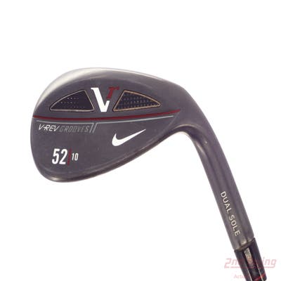 Nike Victory Red V-Rev Black Satin Wedge Gap GW 52° 10 Deg Bounce Stock Steel Shaft Steel Wedge Flex Right Handed 35.5in