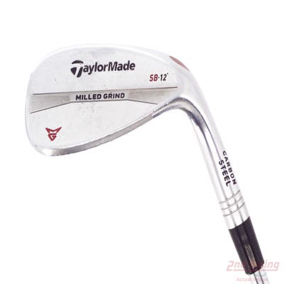 TaylorMade Milled Grind Raw Wedge Sand SW 56° 12 Deg Bounce SB Stock Steel Shaft Steel Stiff Right Handed 35.25in