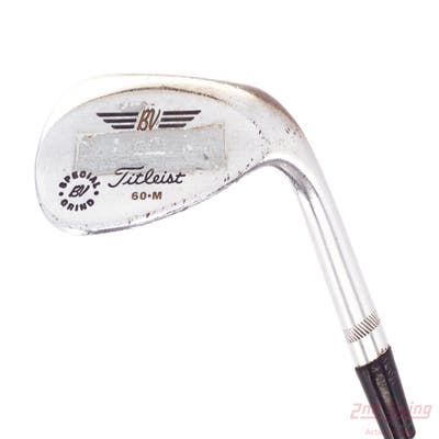 Titleist Vokey Tour Chrome Wedge Lob LW 60° M Grind Stock Steel Shaft Steel Wedge Flex Right Handed 35.0in