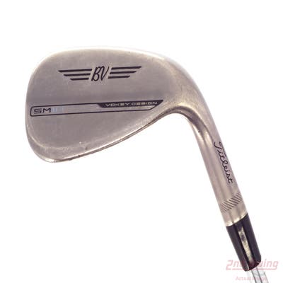 Titleist Vokey SM10 Nickel Wedge Lob LW 54° 14 Deg Bounce F Grind Stock Steel Shaft Steel Wedge Flex Right Handed 35.25in