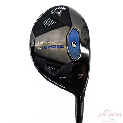 Mint Callaway Paradym Ai Smoke Max Fairway Wood 7 Wood 7W 21° Mitsubishi Tensei AV-XLINK Blue 65 Graphite Stiff Right Handed 42.25in