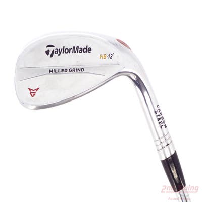 TaylorMade Milled Grind Satin Chrome Wedge Lob LW 58° 12 Deg Bounce HB FST KBS 610 Steel Wedge Flex Right Handed 35.0in