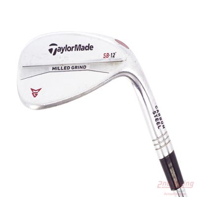 TaylorMade Milled Grind Satin Chrome Wedge Sand SW 56° 12 Deg Bounce SB True Temper Dynamic Gold Steel Wedge Flex Right Handed 35.0in