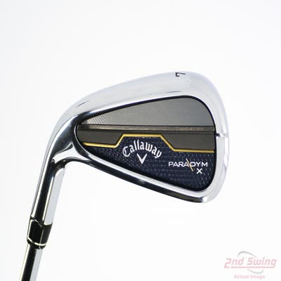 Callaway Paradym X Single Iron 7 Iron True Temper Elevate MPH 85 Steel Stiff Left Handed 37.0in