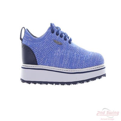 New Womens Golf Shoe Straight Down Riviera Knit Oxford 6 Blue/White MSRP $200 W20107
