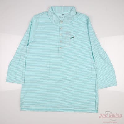 New W/ Logo Womens Renwick 3/4 Sleeve Polo X-Large XL Blue MSRP $95 R1004