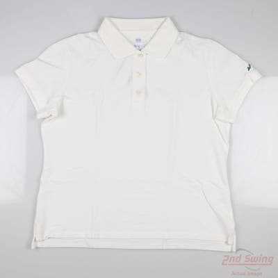 New W/ Logo Womens Renwick Polo Medium M White MSRP $99 R1139