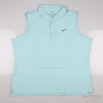New W/ Logo Womens Renwick Sleeveless Polo X-Large XL Blue MSRP $79 R1003