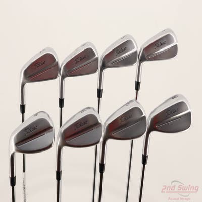 Mint Titleist 2025 T250 Iron Set 4-PW AW True Temper AMT Black G2 Steel Stiff Left Handed STD
