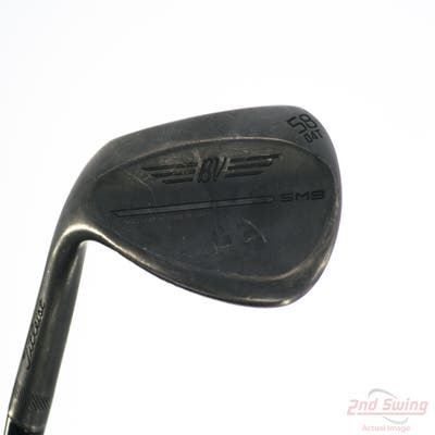 Titleist Vokey SM9 Jet Black Wedge Lob LW 58° 4 Deg Bounce T Grind True Temper AMT Black S300 Steel Stiff Left Handed 34.75in