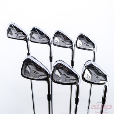 Callaway Apex Pro 19 Iron Set 4-PW FST KBS Tour C-Taper 130 Steel X-Stiff Right Handed +1"