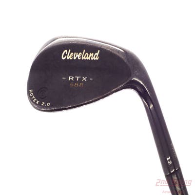 Cleveland 588 RTX 2.0 Black Satin Wedge Sand SW 56° 12 Deg Bounce True Temper Dynamic Gold Steel Wedge Flex Right Handed 36.0in