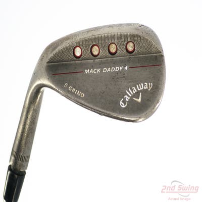 Callaway Mack Daddy 4 Raw Wedge Gap GW 52° 10 Deg Bounce S Grind True Temper Dynamic Gold Tour Issue S200 Steel Stiff Left Handed 36.0in