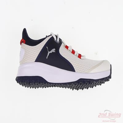 New W/O Box Mens Golf Shoe Puma Grip Fusion Pro 3.0 12.5 White/Navy/Red MSRP $95