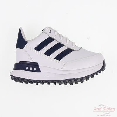 New W/O Box Mens Golf Shoe Adidas 2024 S2G SL Leather 13 White/Navy MSRP $110