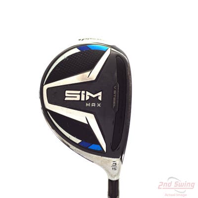 TaylorMade SIM MAX Fairway Wood 3 Wood 3W 15° UST Mamiya Helium 5 Graphite Senior Right Handed 43.25in