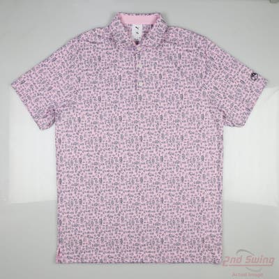 New Mens Puma Polo Large L Pink MSRP $90 629557 04