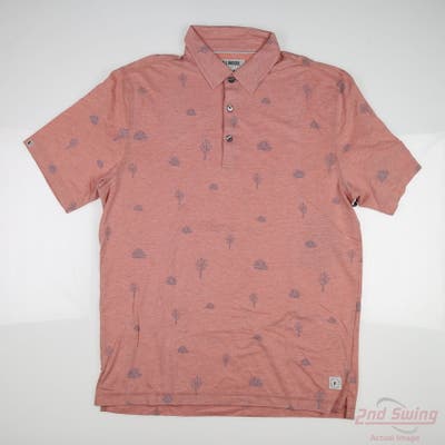 New W/ Logo Mens LinkSoul Polo Medium M Pink MSRP $90 LS1383P