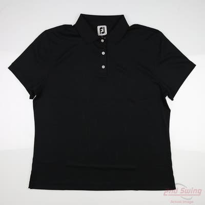 New Womens Footjoy Polo Medium M Black MSRP $80 27002