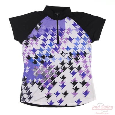 New W/ Logo Womens EP NY Polo Medium M Multi MSRP $95 5926NIBX