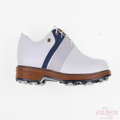 New Mens Golf Shoe Footjoy Premiere Series Packard Medium 9 White/Brown MSRP $200 54534