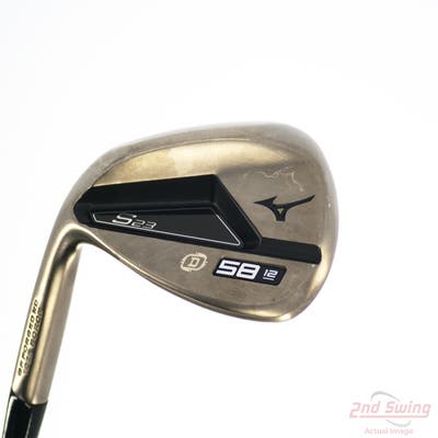 Mizuno S23 Copper Cobalt Wedge Lob LW 58° 12 Deg Bounce D Grind FST KBS Hi-Rev 2.0 115 Steel Wedge Flex Left Handed 35.75in