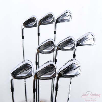 Titleist 2023 T350 Iron Set 4-PW AW GW True Temper AMT Red S300 Steel Stiff Left Handed +1/2"