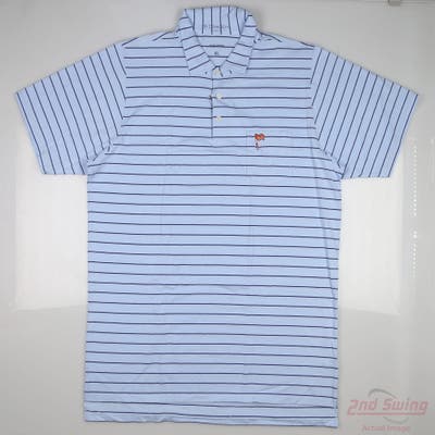 New W/ Logo Mens B. Draddy Polo X-Large XL Blue MSRP $112 BDK06
