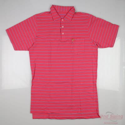 New W/ Logo Mens B. Draddy Polo Medium M Pink MSRP $112 BDK06