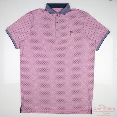 New W/ Logo Mens Greyson Polo X-Large XL Purple MSRP $120 MSP23K62627