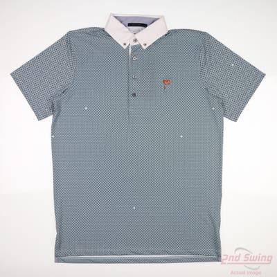 New W/ Logo Mens Greyson Polo Medium M Multi MSRP $120 MSP22K42494